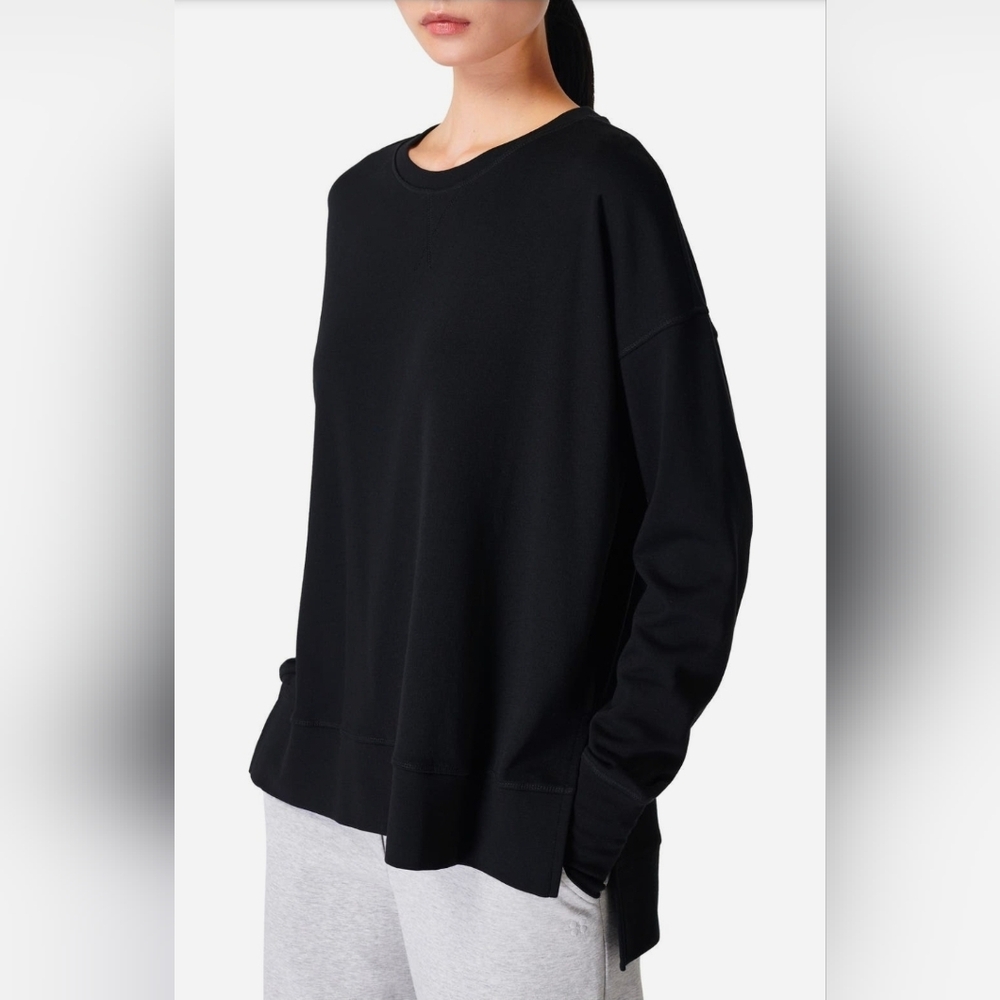 Sweaty Betty After Class Black Crew Neck Sweatshirt